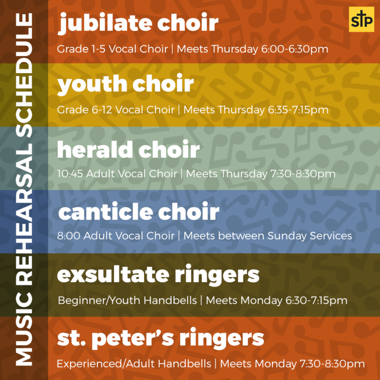 Music Rehearsals Schedule