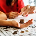 People counting coins